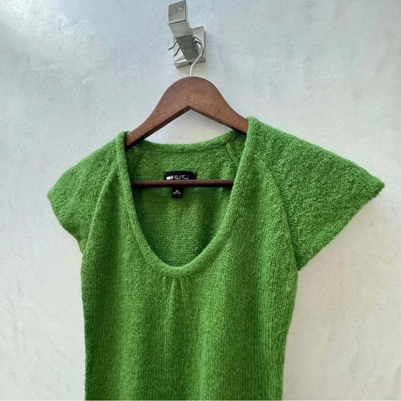 Paul Frank || Wool Blend Scoop Neck Sweater Top Green XS - Picture 4 of 8